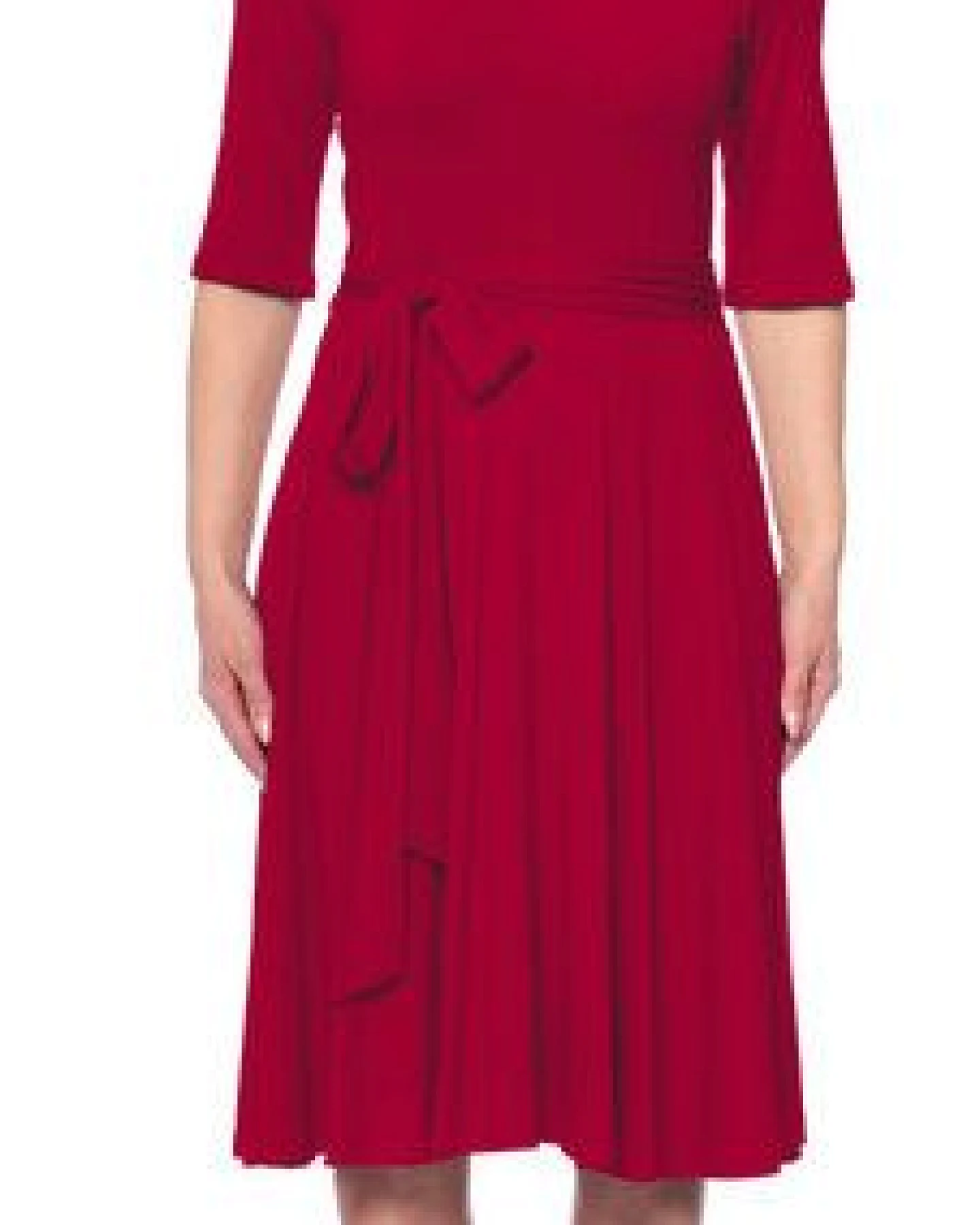 Ingoria AVA wendbares Wickelkleid 3/4 Arm mit schwingendem Rock (Uni) – Ansicht 2
