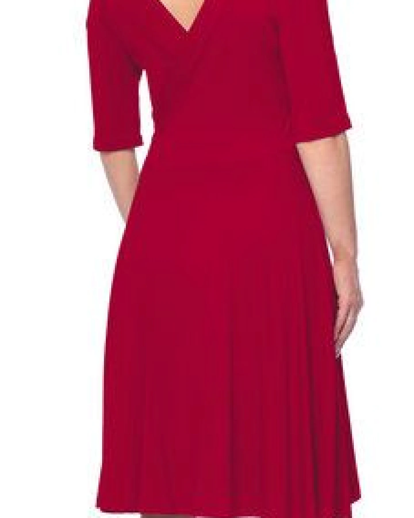 Ingoria AVA wendbares Wickelkleid 3/4 Arm mit schwingendem Rock (Uni) – Ansicht 3
