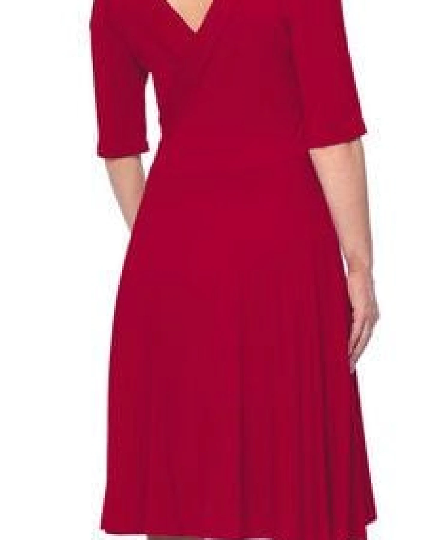 Ingoria AVA wendbares Wickelkleid 3/4 Arm mit schwingendem Rock (Uni) – Ansicht 3