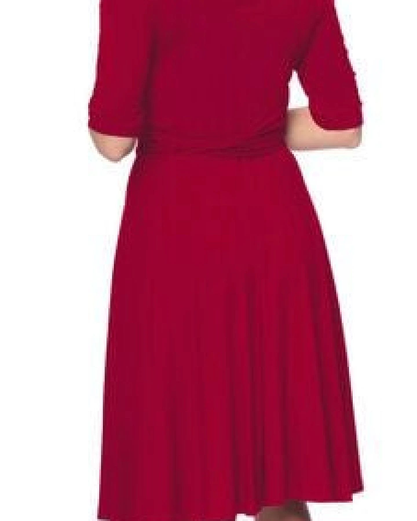 Ingoria AVA wendbares Wickelkleid 3/4 Arm mit schwingendem Rock (Uni) – Ansicht 4