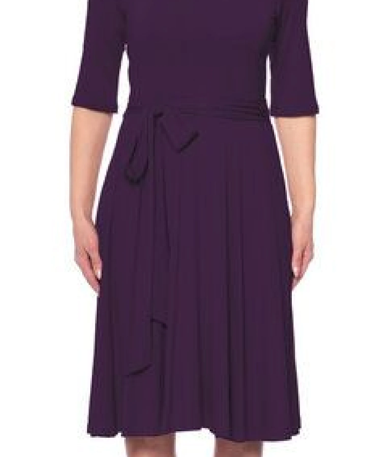 Ingoria AVA wendbares Wickelkleid 3/4 Arm mit schwingendem Rock (Uni) – Ansicht 2
