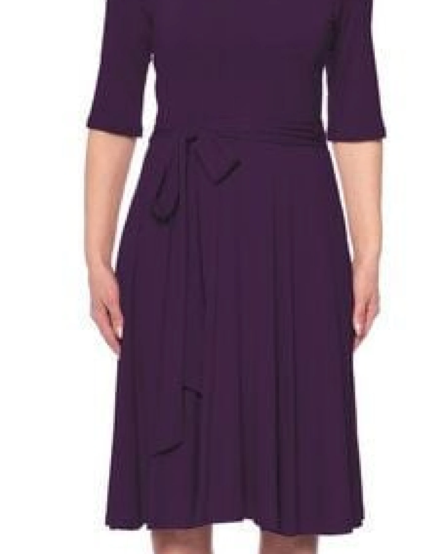 Ingoria AVA wendbares Wickelkleid 3/4 Arm mit schwingendem Rock (Uni) – Ansicht 2