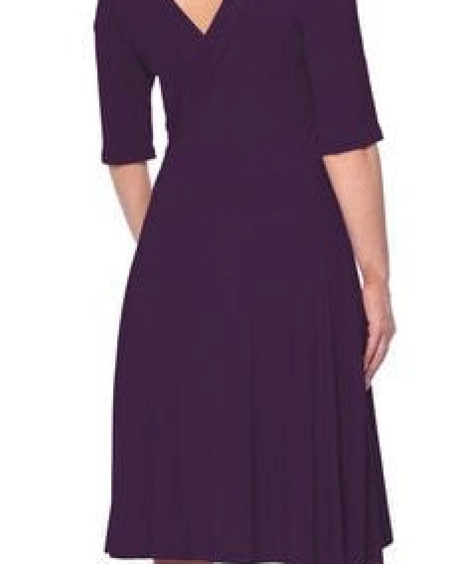 Ingoria AVA wendbares Wickelkleid 3/4 Arm mit schwingendem Rock (Uni) – Ansicht 3