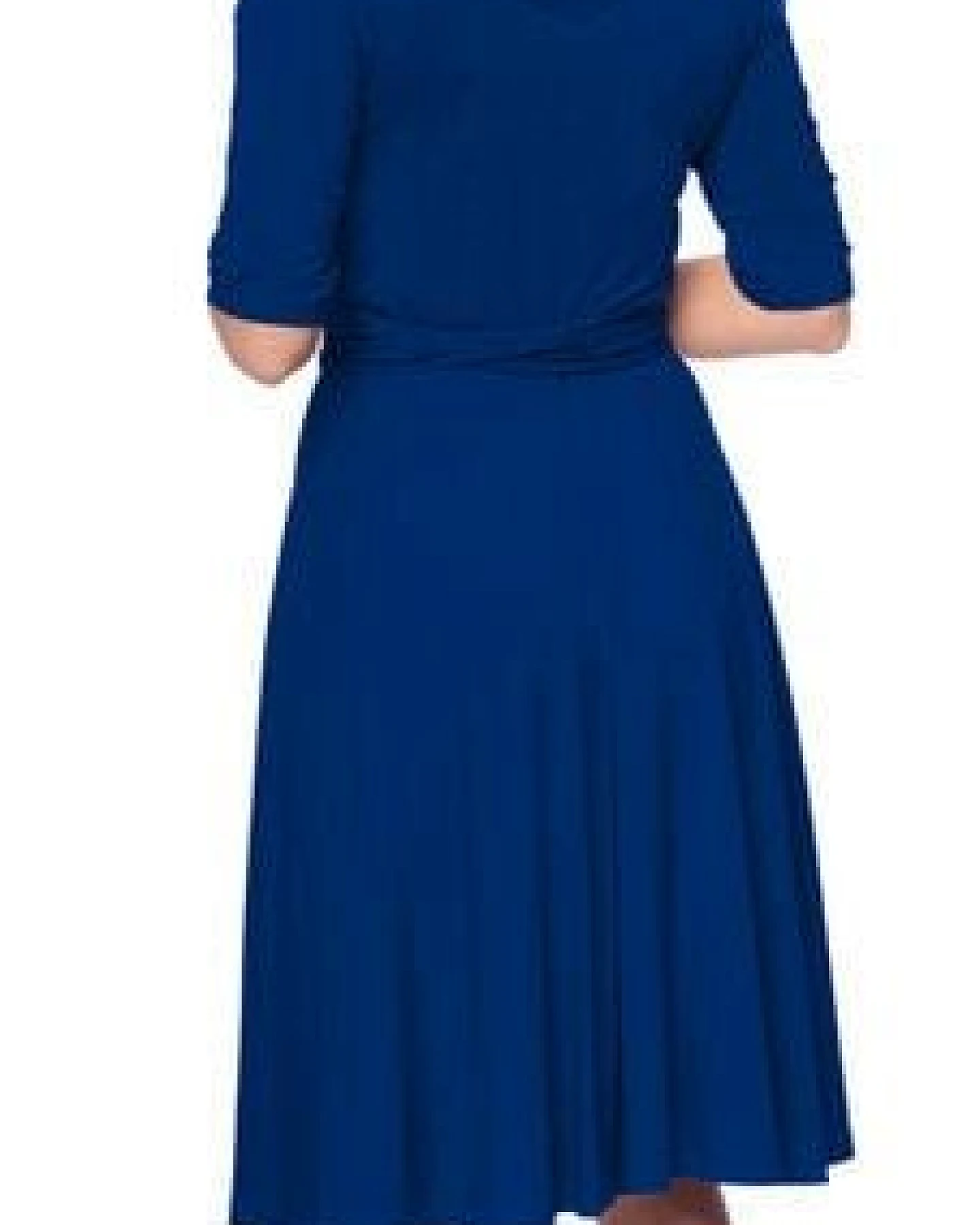 Ingoria AVA wendbares Wickelkleid 3/4 Arm mit schwingendem Rock (Uni) – Ansicht 4