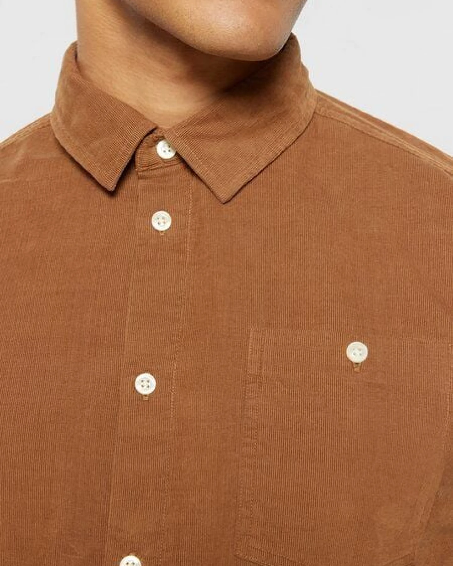 KnowledgeCotton Apparel Cordhemd - Regular fit corduroy shirt - aus Bio-Baumwolle – Ansicht 3