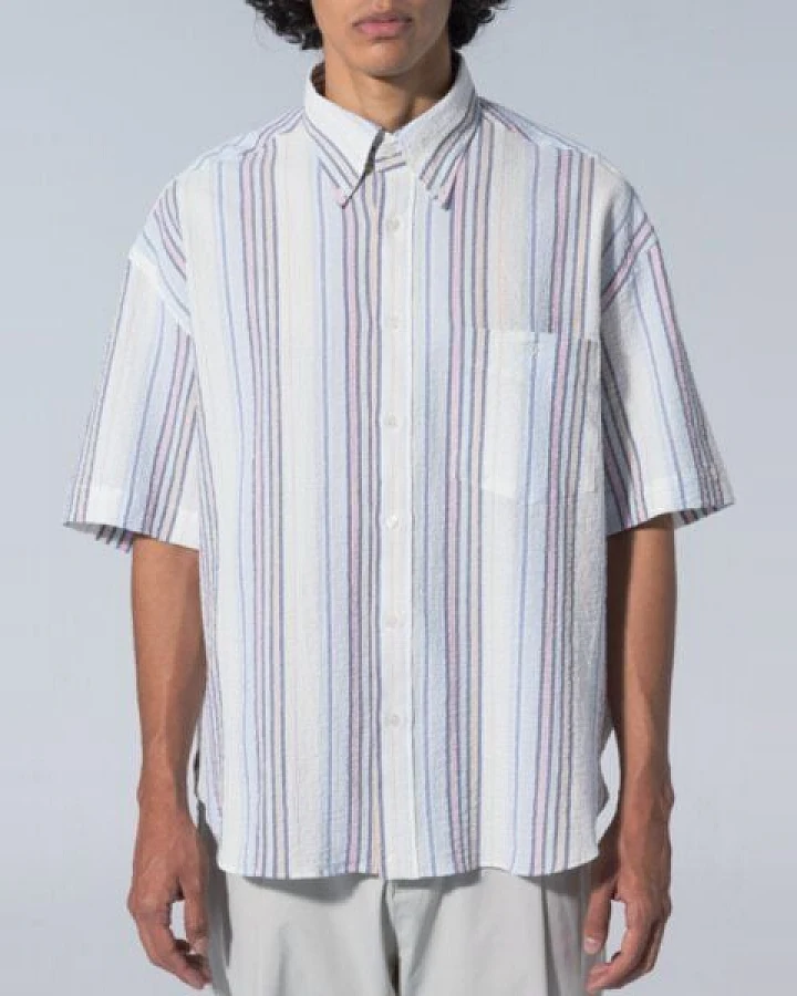 Unfeigned - Hemd Short Sleeve Shirt Seersucker