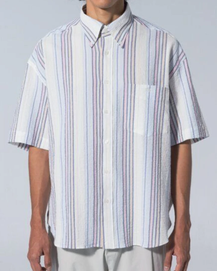 Unfeigned - Hemd Short Sleeve Shirt Seersucker