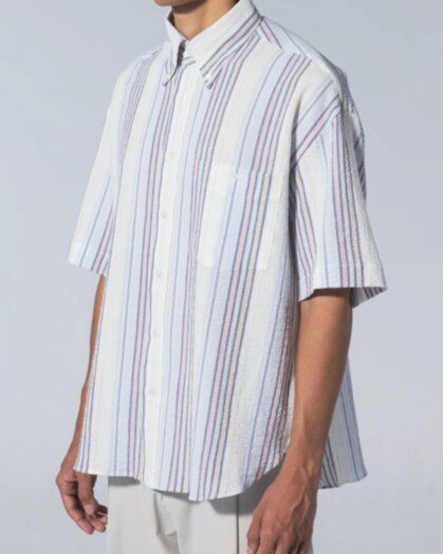 Unfeigned - Hemd Short Sleeve Shirt Seersucker – Ansicht 2