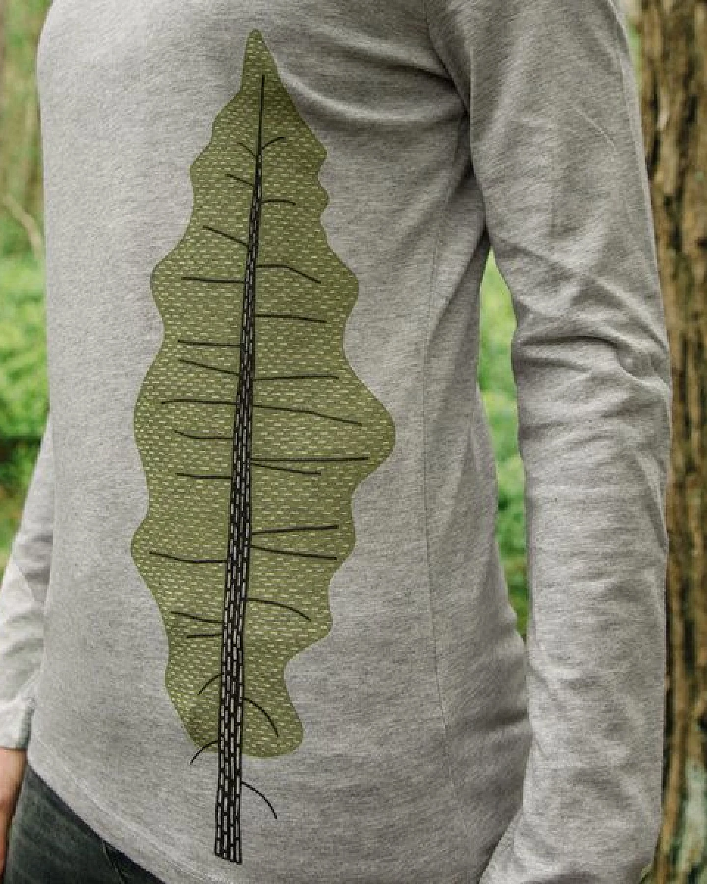 Cmig Tanne Langarmshirt für Damen in heather grey – Ansicht 2