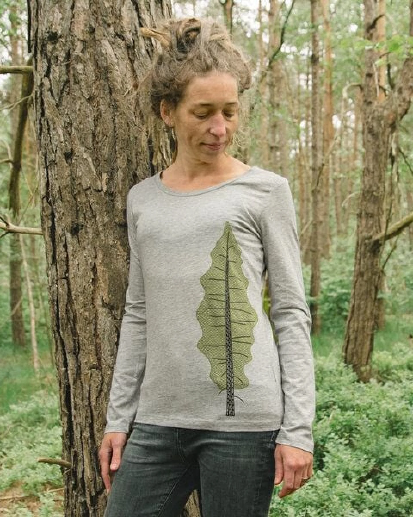 Cmig Tanne Langarmshirt für Damen in heather grey – Ansicht 4