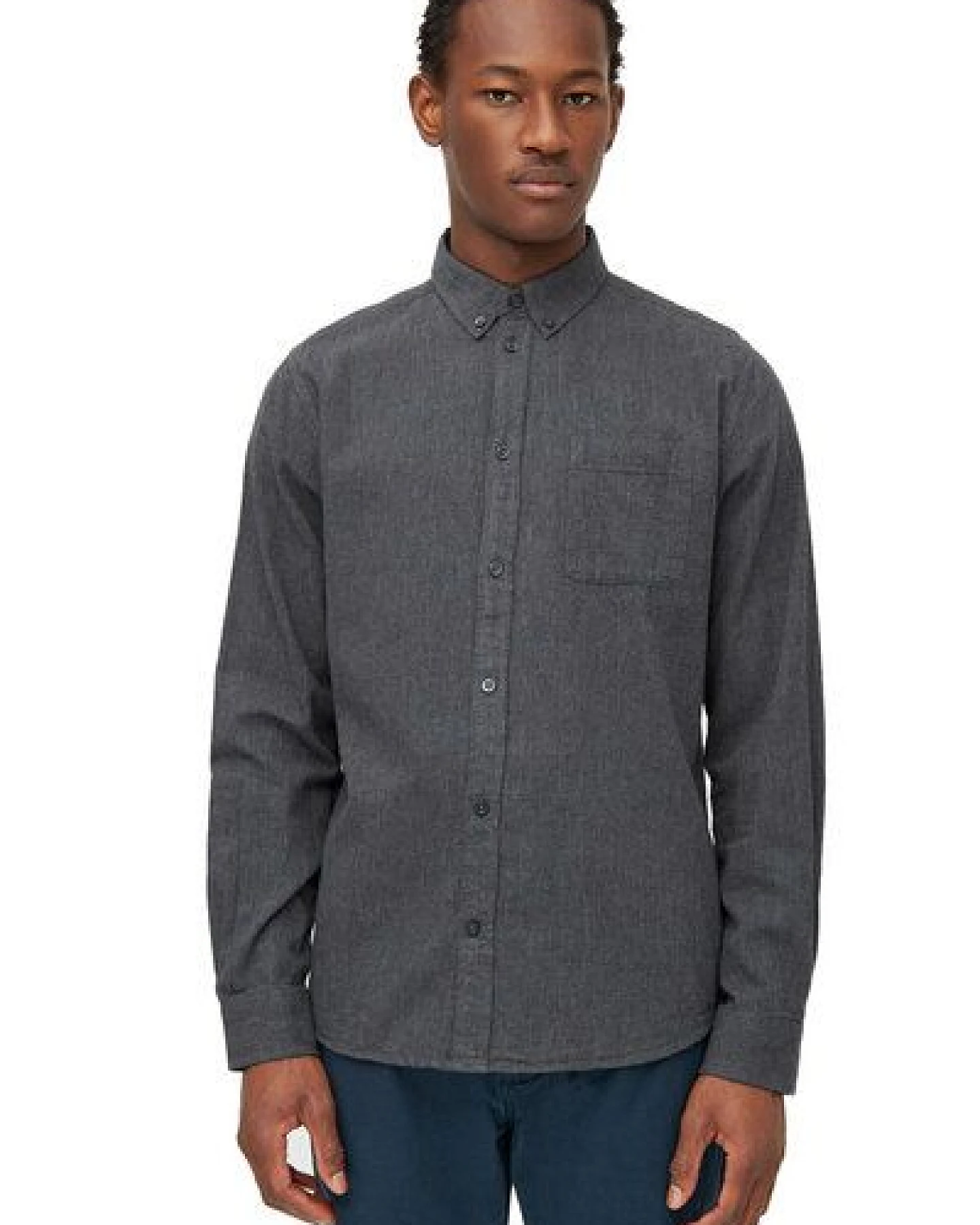 KnowledgeCotton Apparel Flanellhemd Melange - Regular Fit - aus Bio-Baumwolle – Ansicht 2