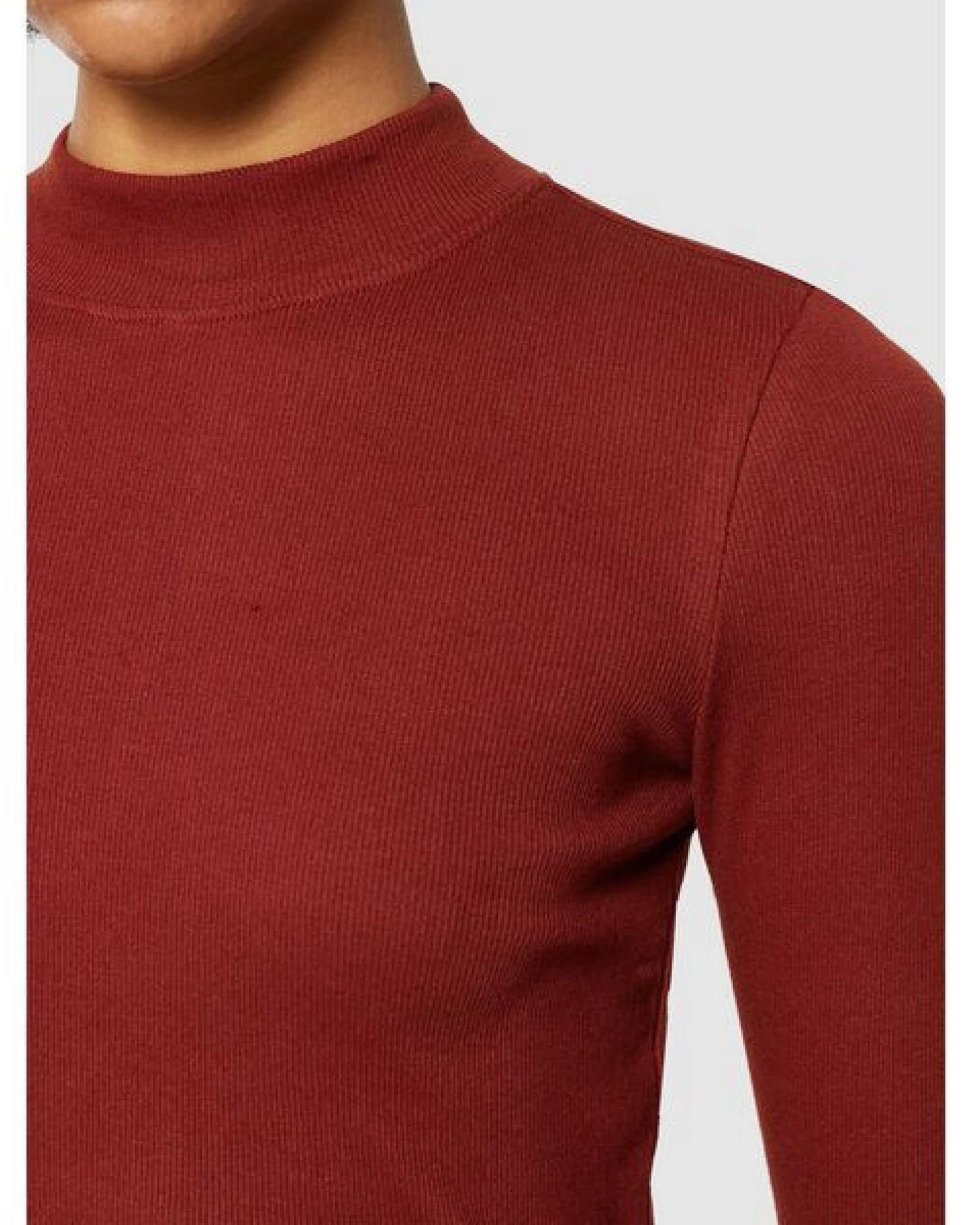 KnowledgeCotton Apparel Langarmshirt - Rib high neck long sleeved - aus Bio-Baumwolle – Ansicht 4