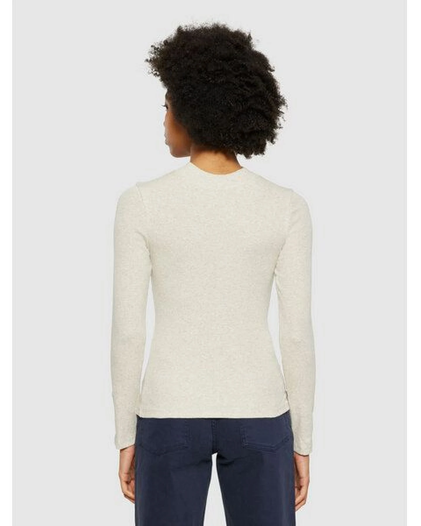 KnowledgeCotton Apparel Langarmshirt - Rib high neck long sleeved - aus Bio-Baumwolle – Ansicht 2