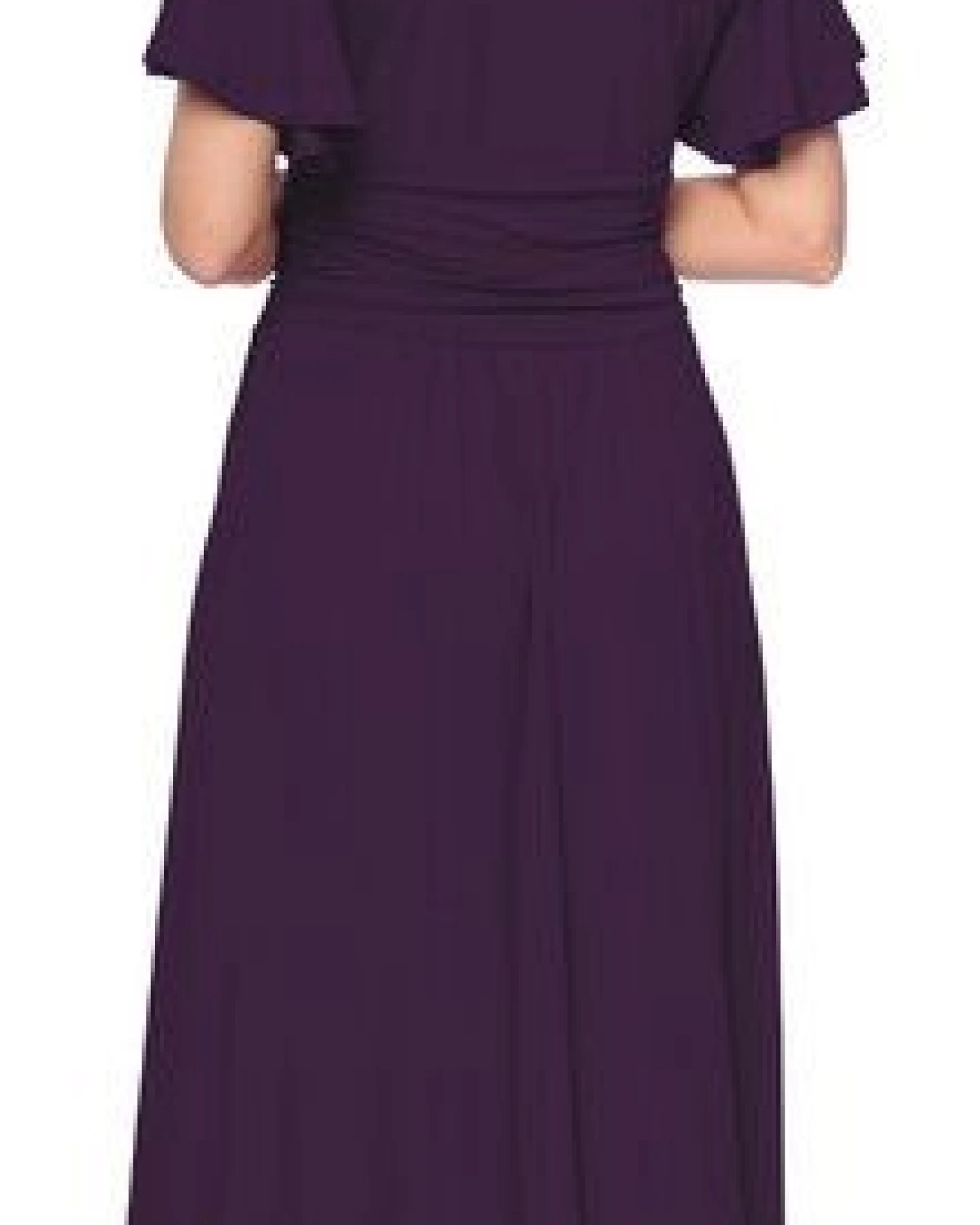 Ingoria PANDORA Maxikleid mit Schmetterlingsärmel (Uni) – Ansicht 3