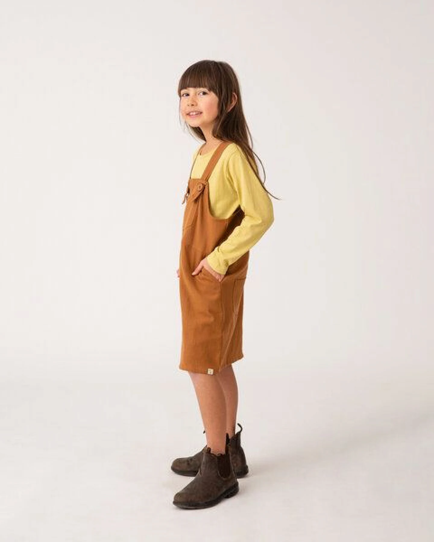 Matona Latzkleid für Kinder aus Canvas Bio-Baumwolle / Retro Pinafore Dress – Ansicht 2