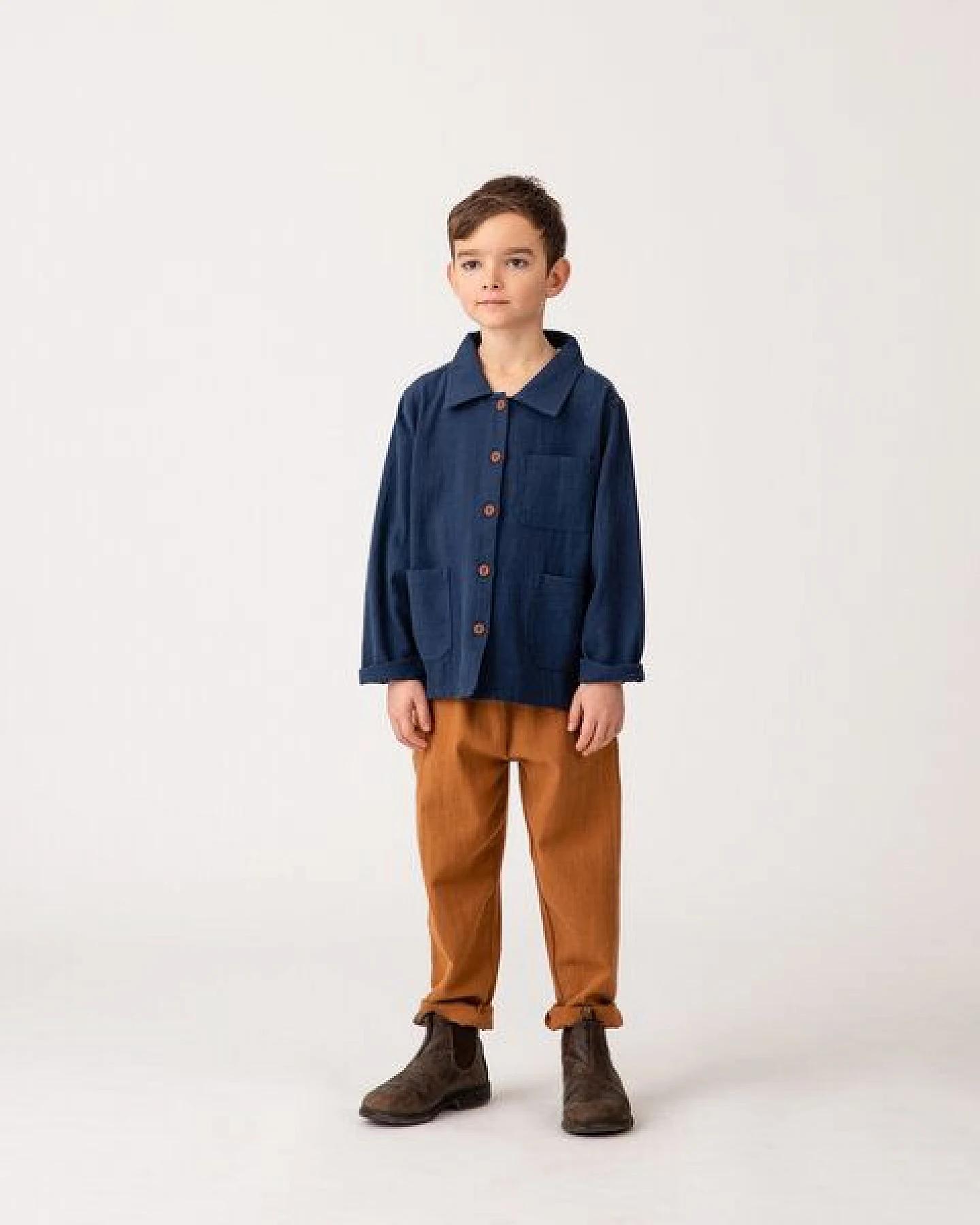 Matona Hemd für Kinder aus Canvas Bio-Baumwolle / Boxy Jacket – Ansicht 2