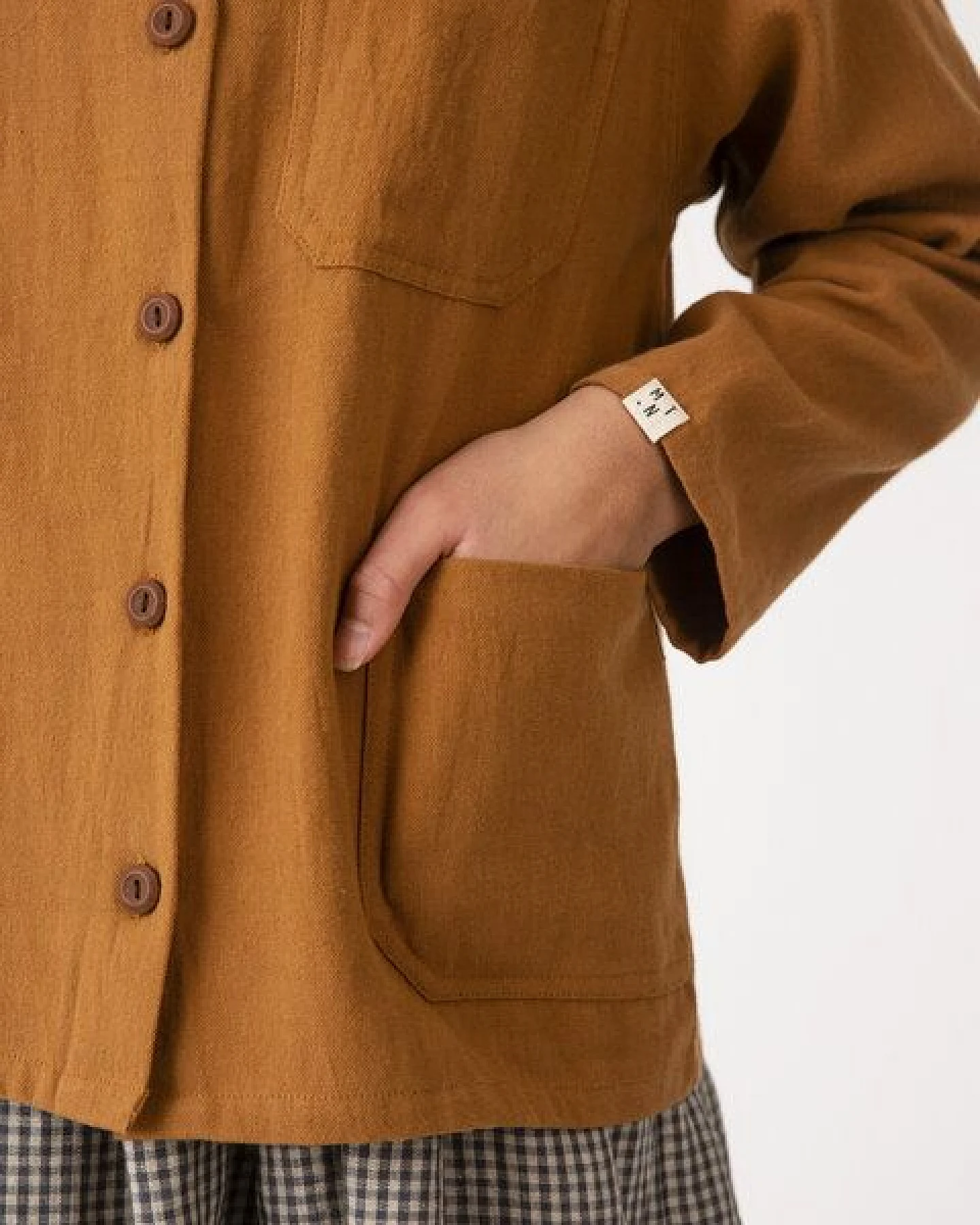 Matona Hemd für Kinder aus Canvas Bio-Baumwolle / Boxy Jacket – Ansicht 3