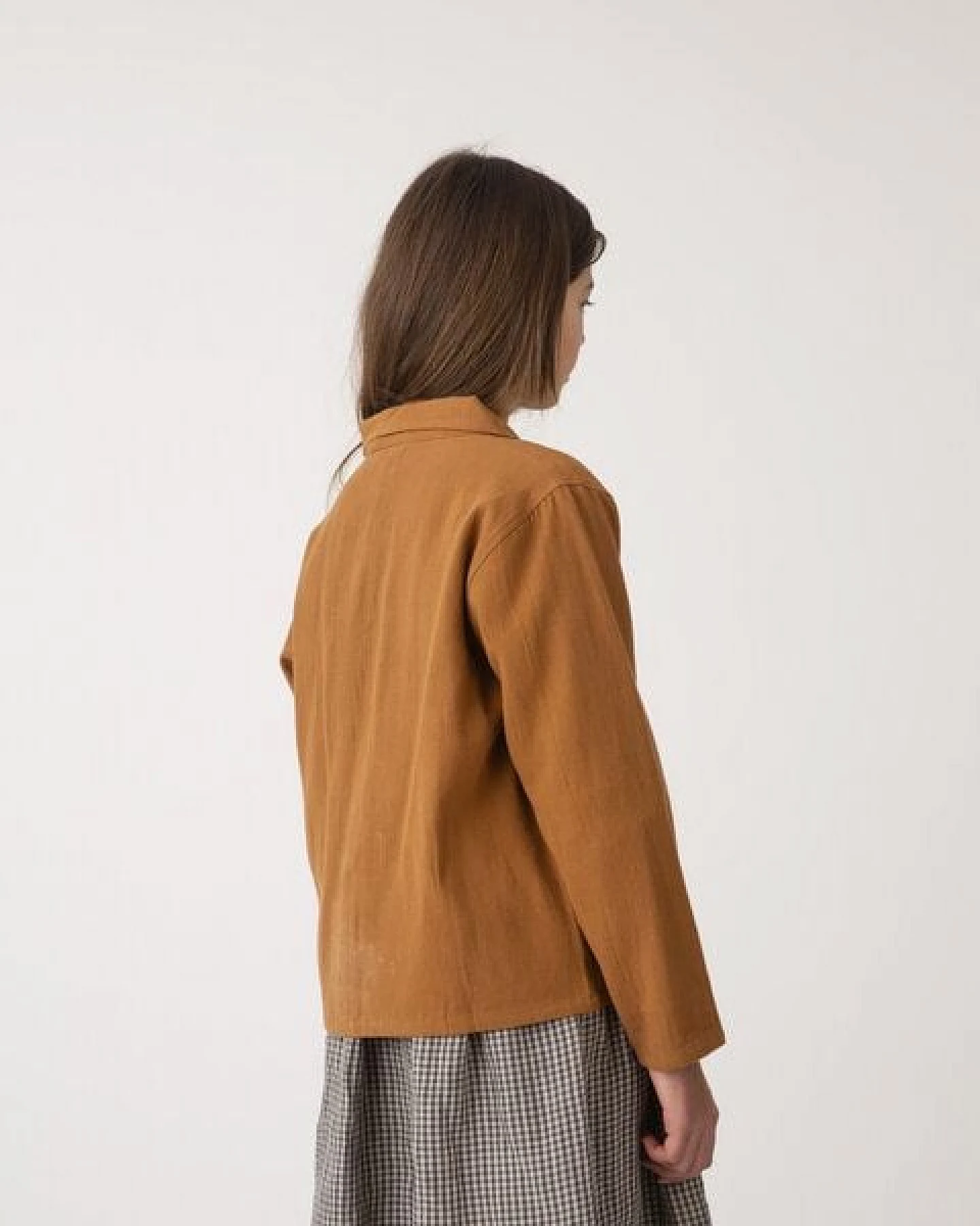 Matona Hemd für Kinder aus Canvas Bio-Baumwolle / Boxy Jacket – Ansicht 4