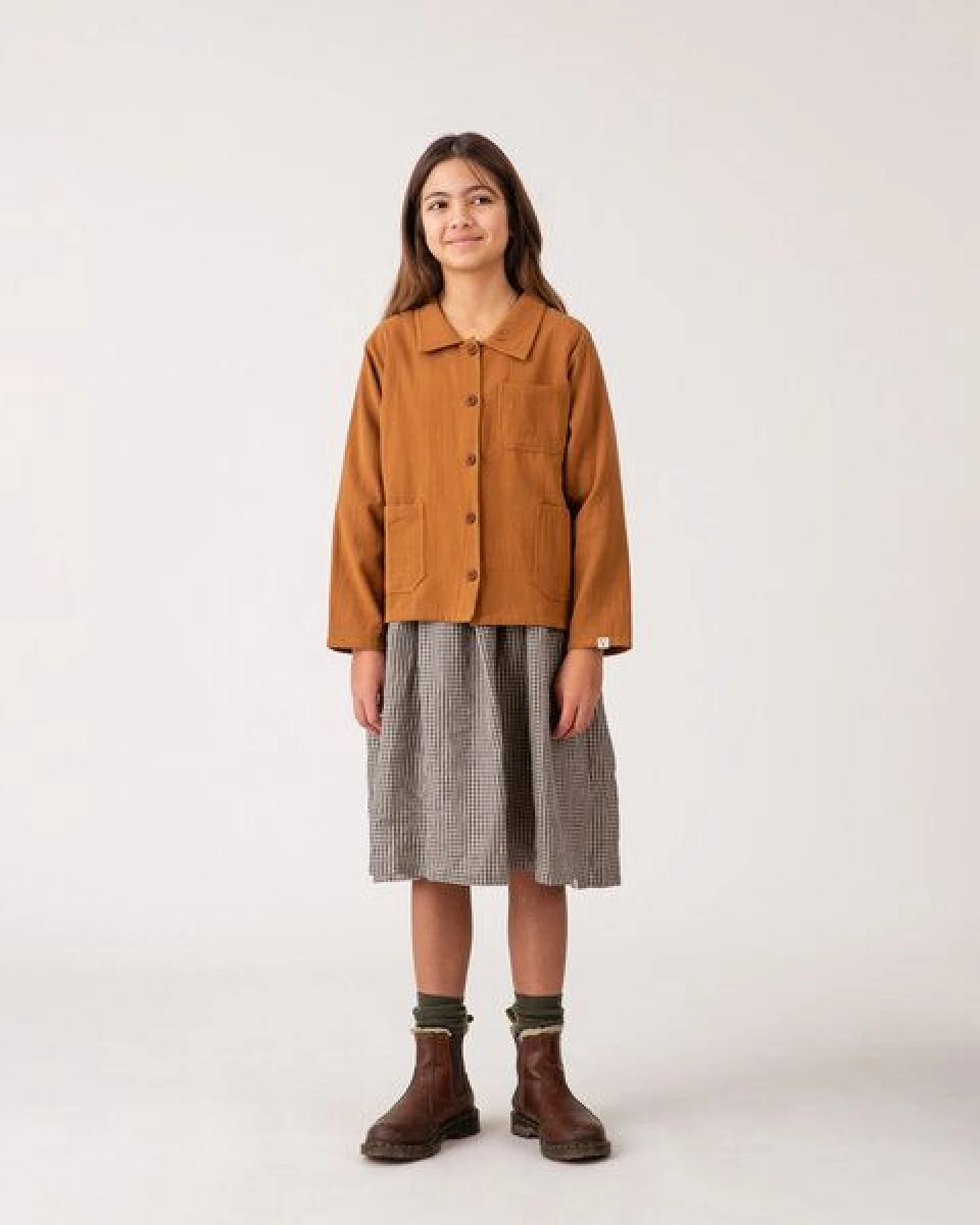 Matona Hemd für Kinder aus Canvas Bio-Baumwolle / Boxy Jacket – Ansicht 2