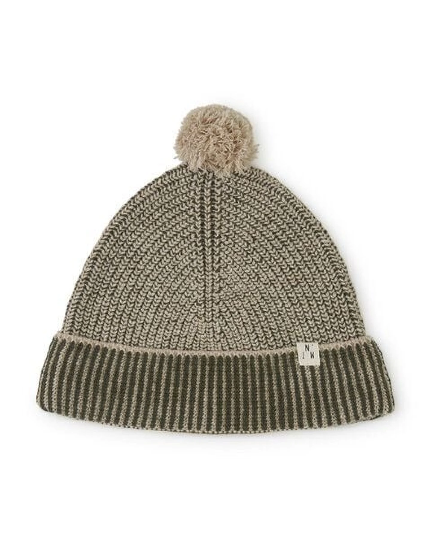 Matona Strickmütze mit Bommel für Kinder und Erwachsene aus recycelter Wolle / Pom Pom Beanie – Ansicht 3