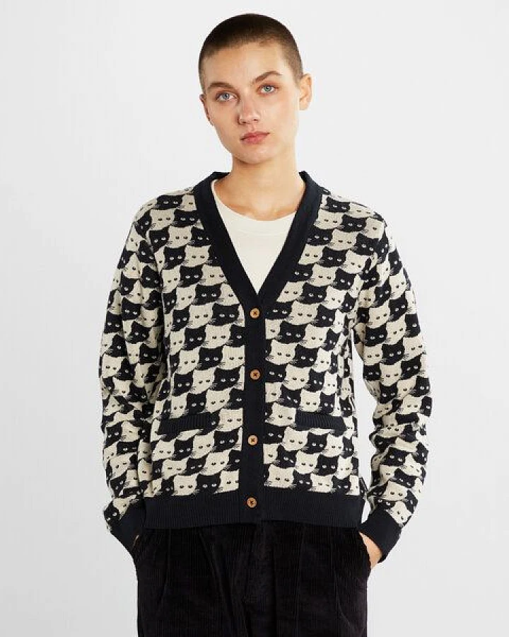 DEDICATED Damen Strickjacke Iggesund aus Biobaumwolle