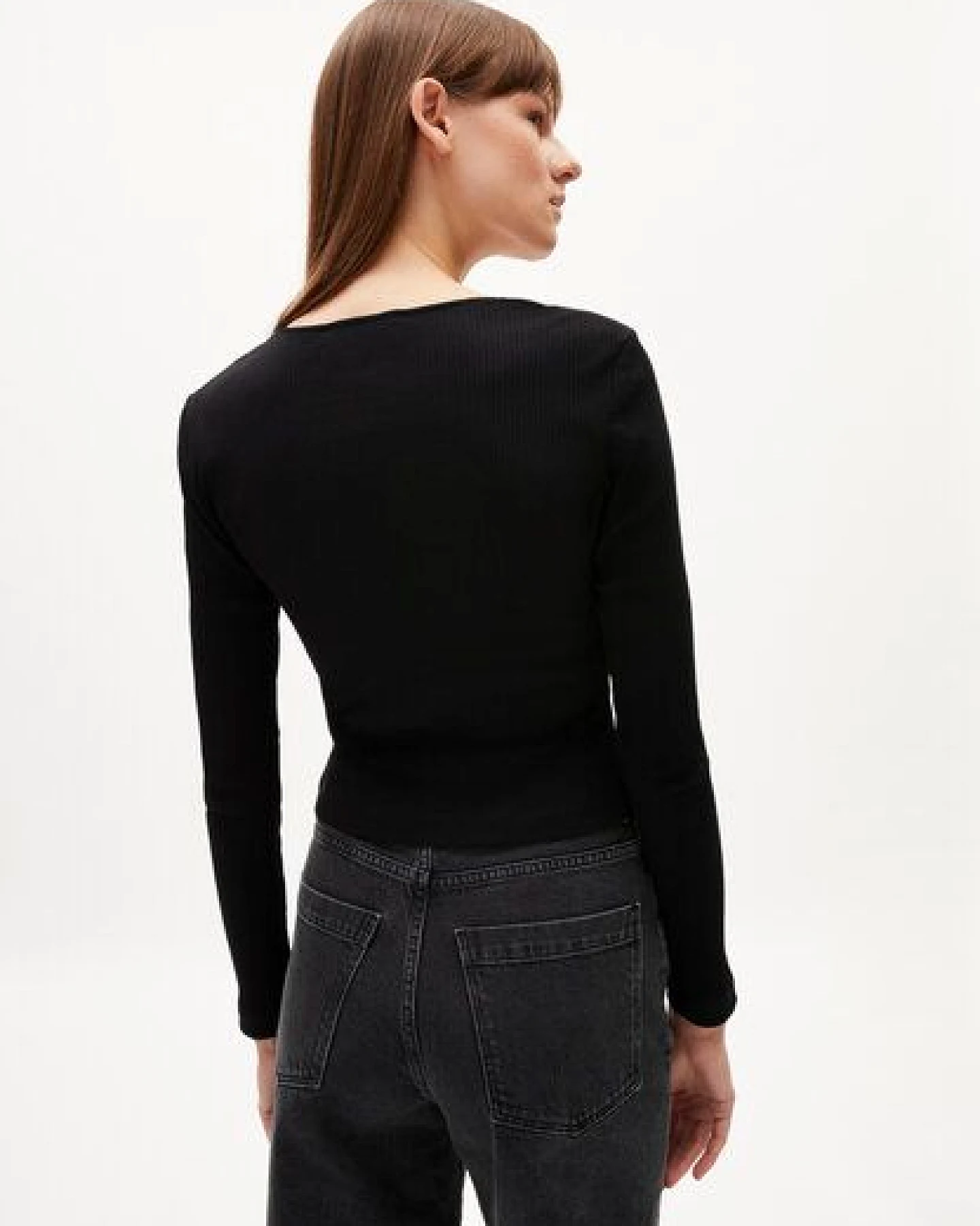 ARMEDANGELS BIANCAA LOLA - Damen Ripp Longsleeve Slim Fit aus Bio-Baumwoll Mix – Ansicht 2