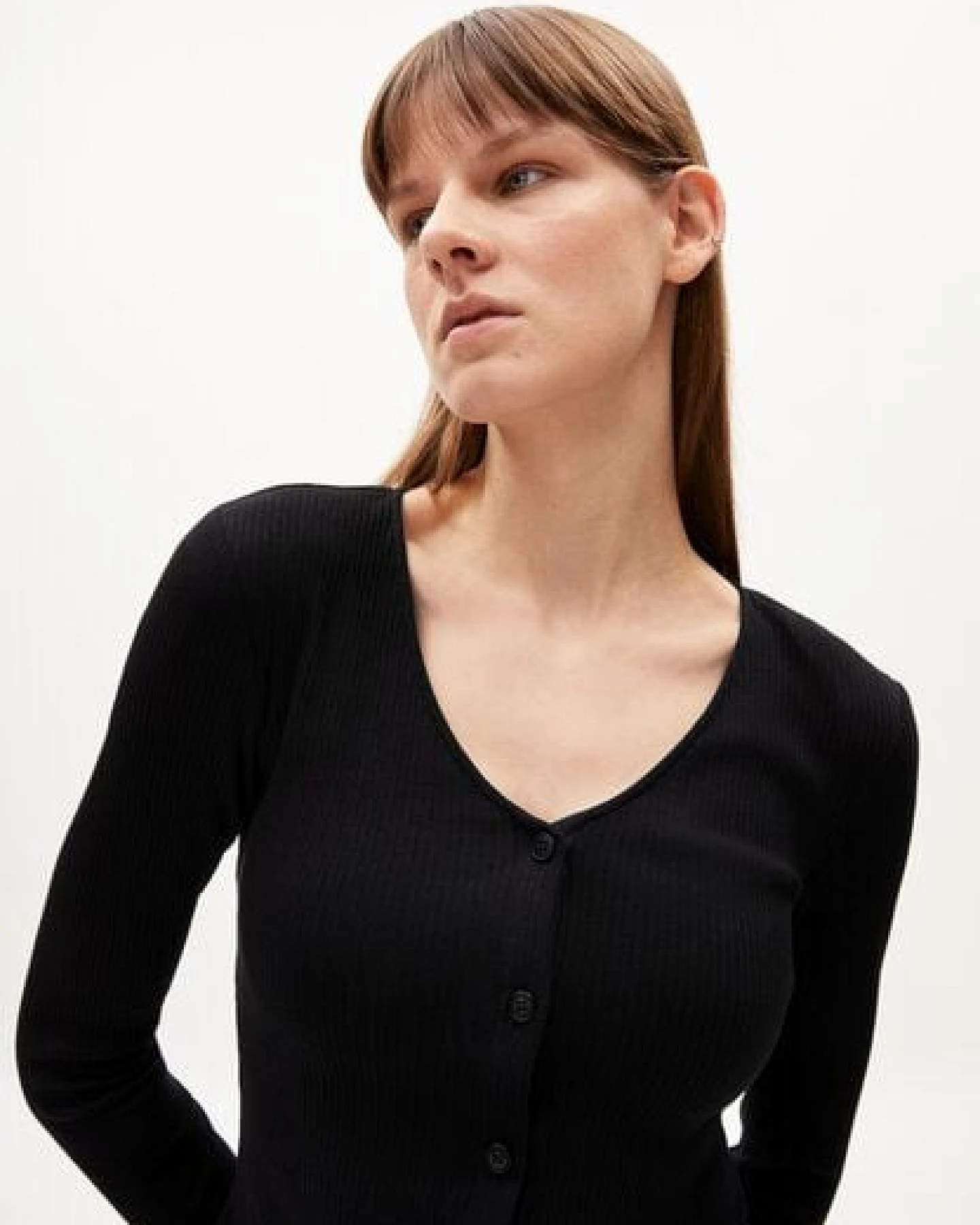 ARMEDANGELS BIANCAA LOLA - Damen Ripp Longsleeve Slim Fit aus Bio-Baumwoll Mix – Ansicht 3