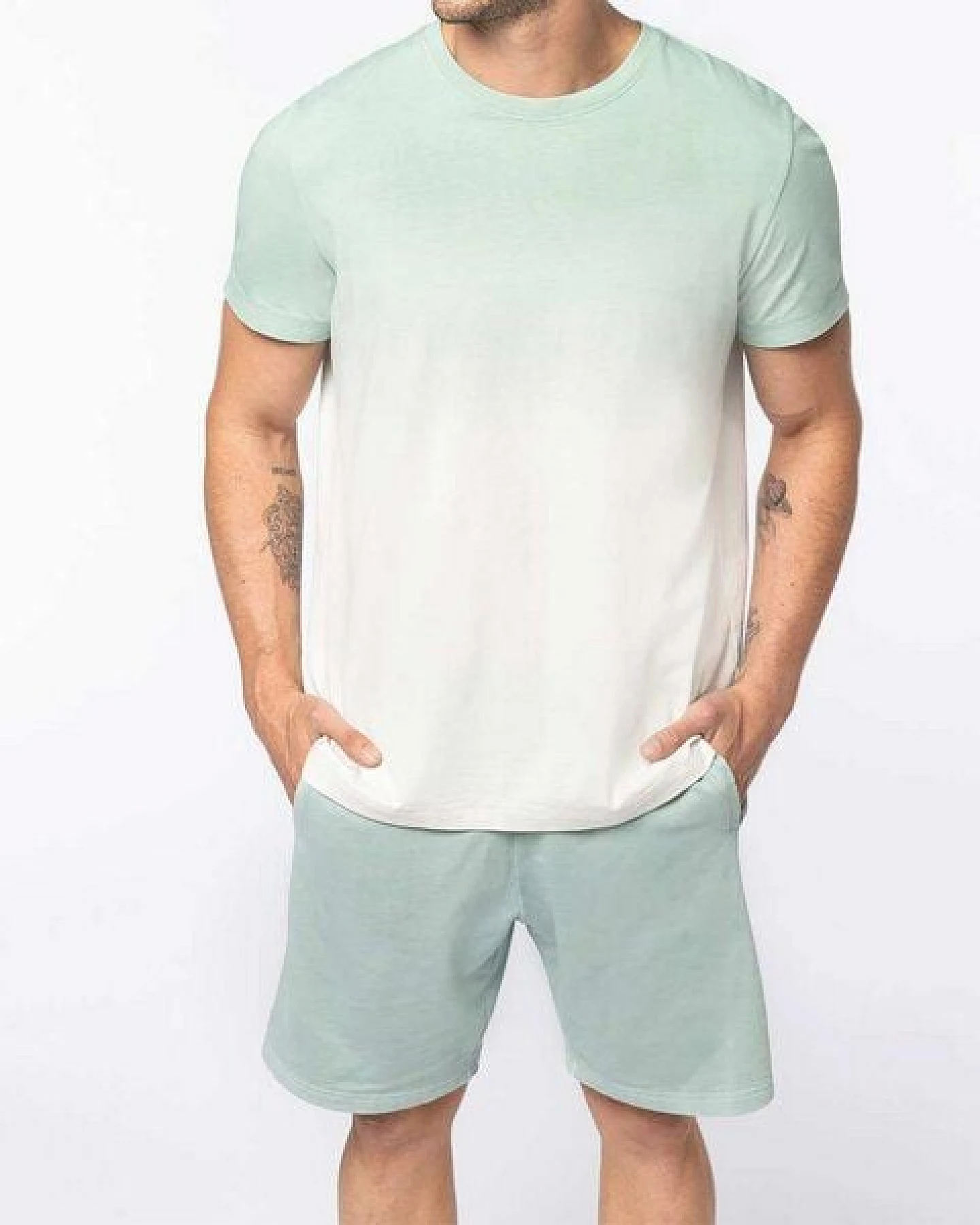 YTWOO Nachhaltiges Unisex-Dip-Dye-T-Shirt aus Bio-Baumwolle – Ansicht 3