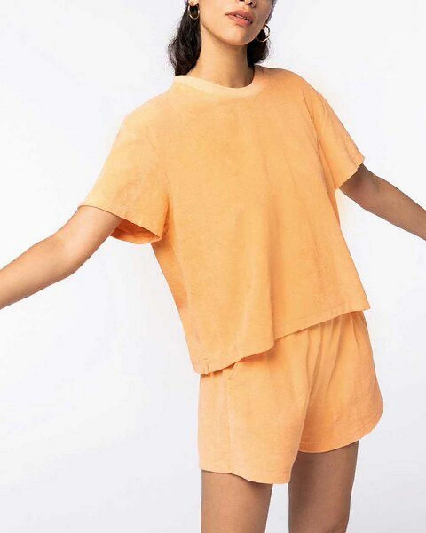 YTWOO Terry Towel Damenshorts aus Bio-Baumwolle/recyceltem PET – Ansicht 3