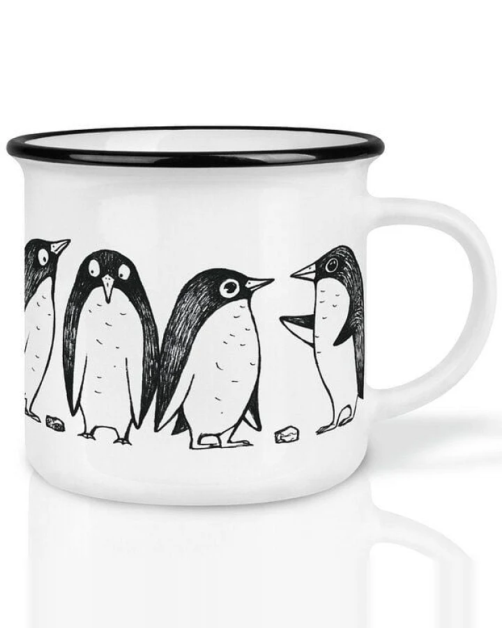 LIGARTI Keramiktasse – Pinguin Love Story