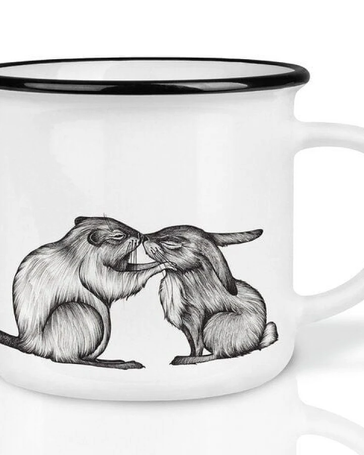 LIGARTI Keramiktasse – Kaninchen & Biber