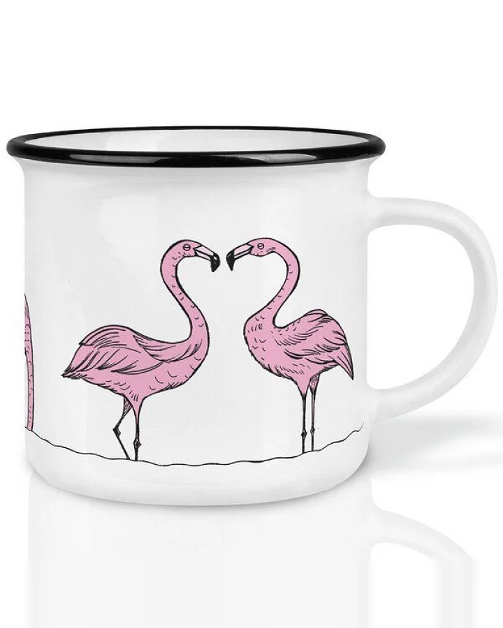 LIGARTI Keramiktasse – Flamingoparade