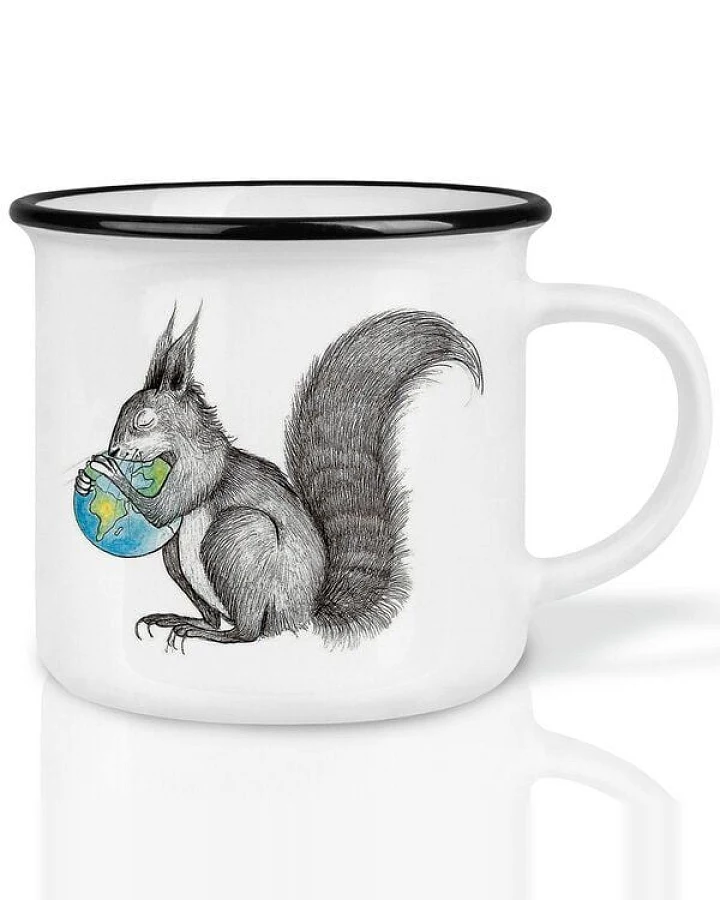 LIGARTI Keramiktasse – Eichhörnchen Welt