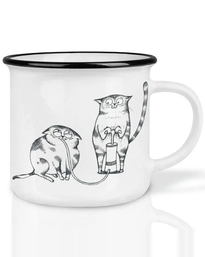 LIGARTI Keramiktasse – Heliumkatzen