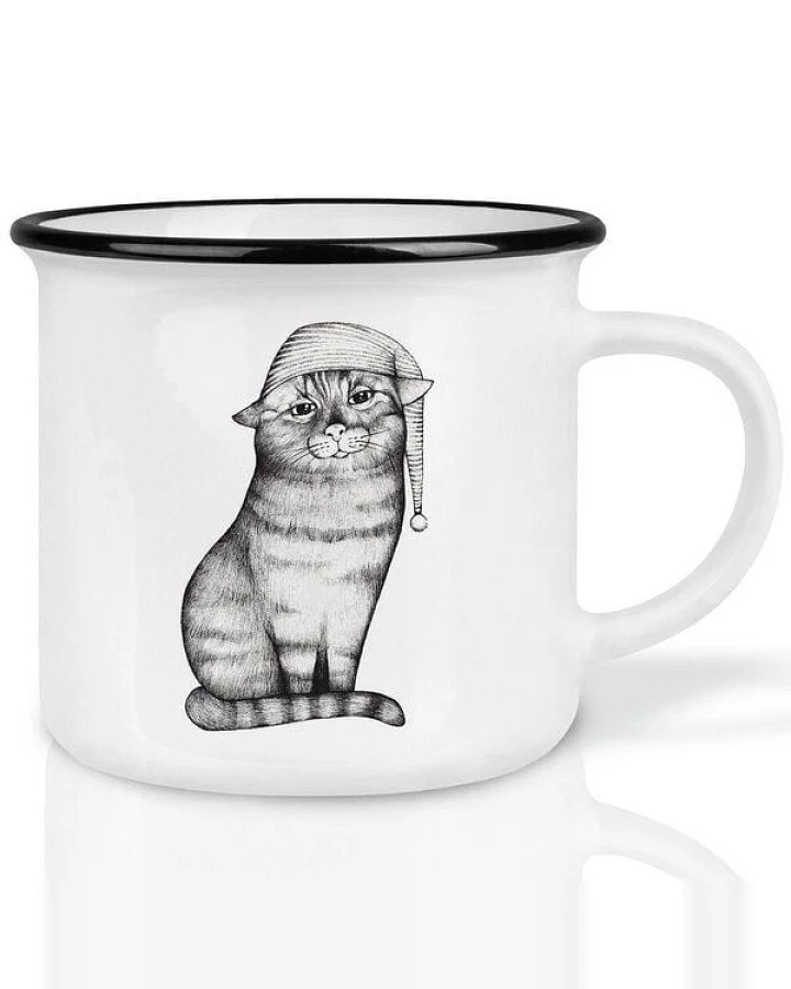 LIGARTI Keramiktasse – Gute Nacht Katze
