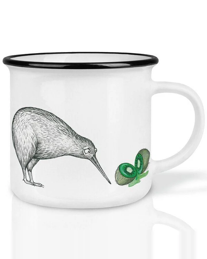 LIGARTI Keramiktasse – Zwei Kiwis