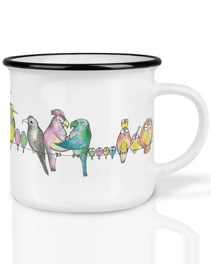 LIGARTI Keramiktasse – Vogelparade