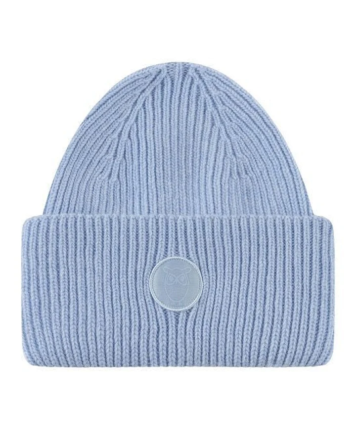 KnowledgeCotton Apparel Woll-Mütze - Rib Beanie - aus 100% Merino Wolle