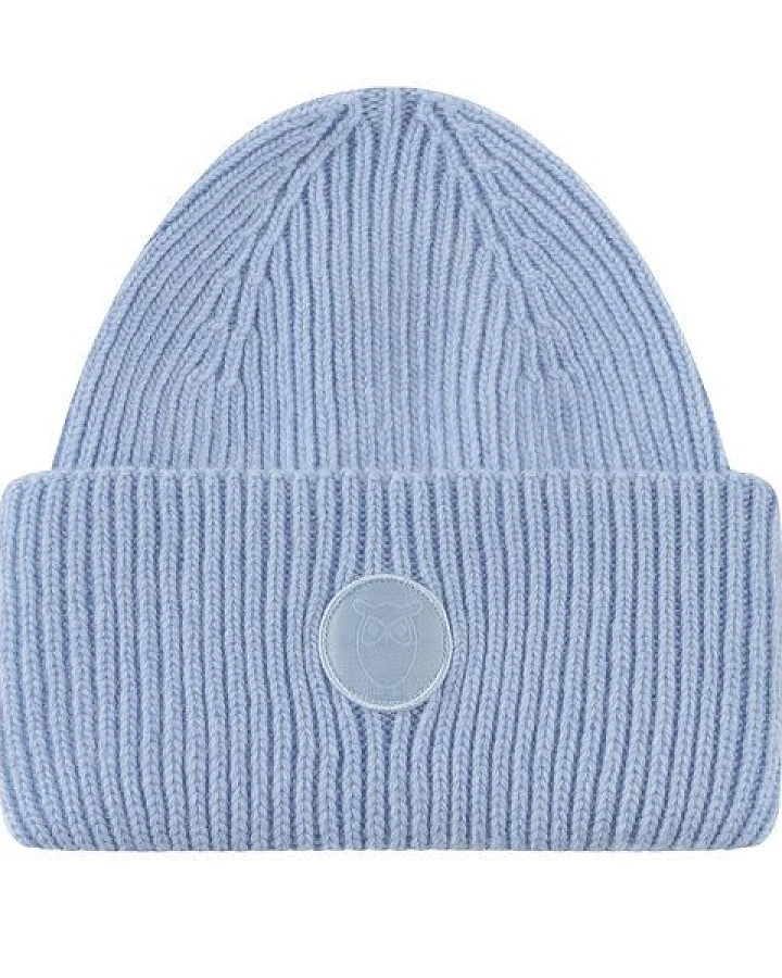 KnowledgeCotton Apparel Woll-Mütze - Rib Beanie - aus 100% Merino Wolle