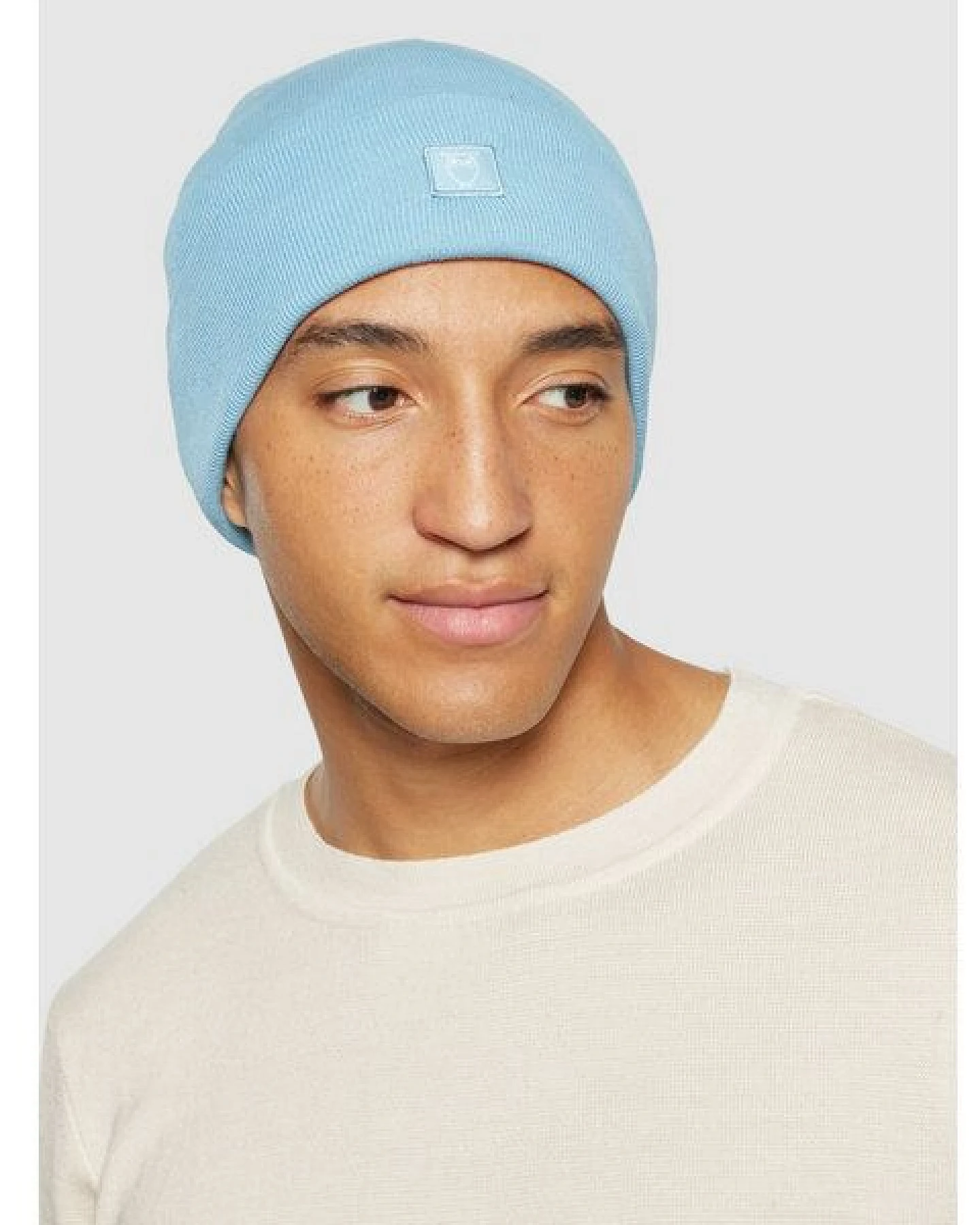 KnowledgeCotton Apparel Mütze - Rib Beanie - aus Bio-Baumwolle mit Logo Patch – Ansicht 2
