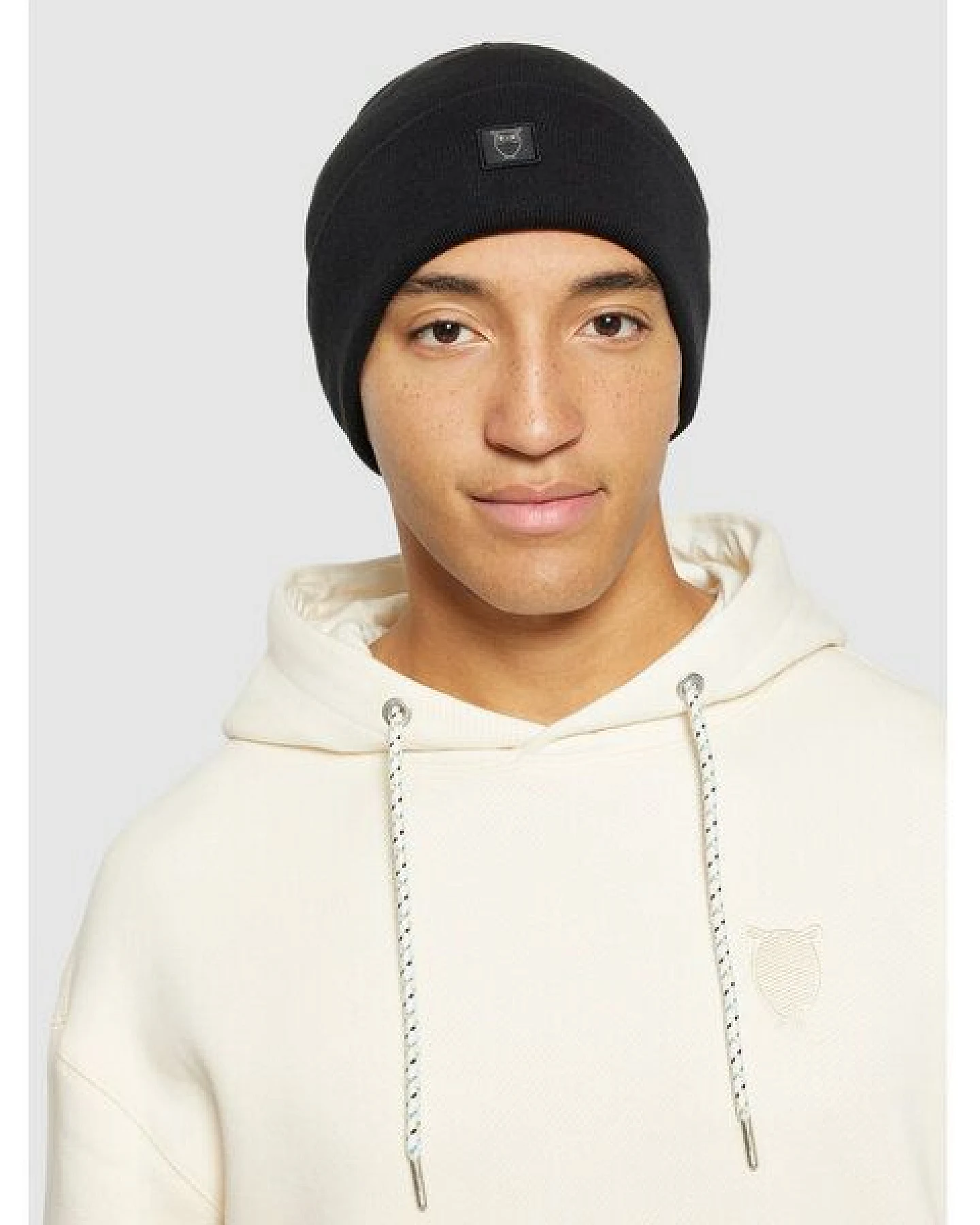 KnowledgeCotton Apparel Mütze - Rib Beanie - aus Bio-Baumwolle mit Logo Patch – Ansicht 2