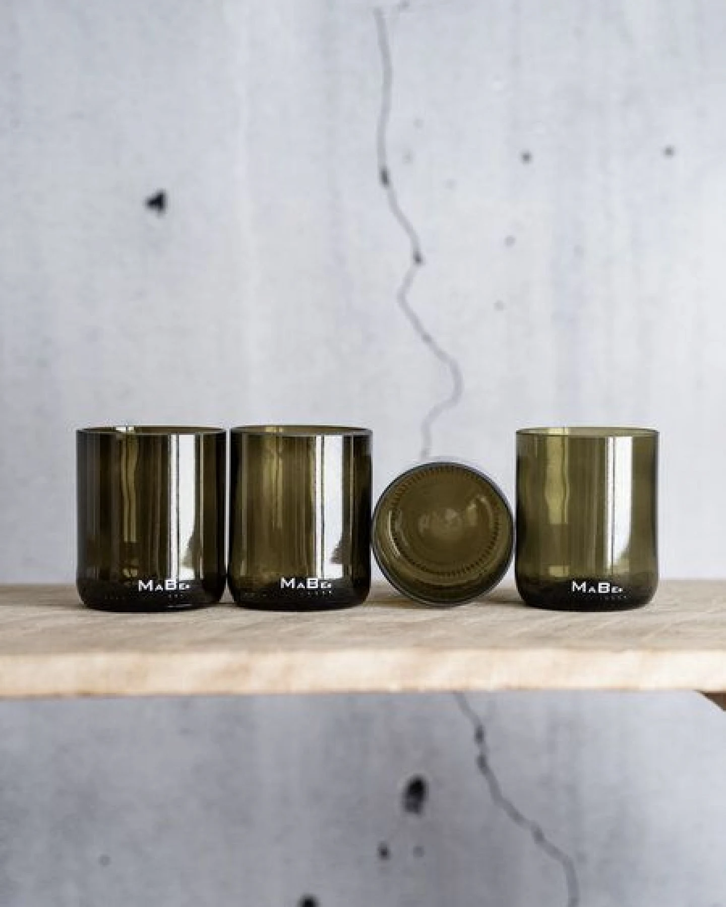 MaBe Set 4 Trink Gläser UPCYCLING - Geschenk für Hochzeit - Einzug - Geburtstag - Ostern – Ansicht 3