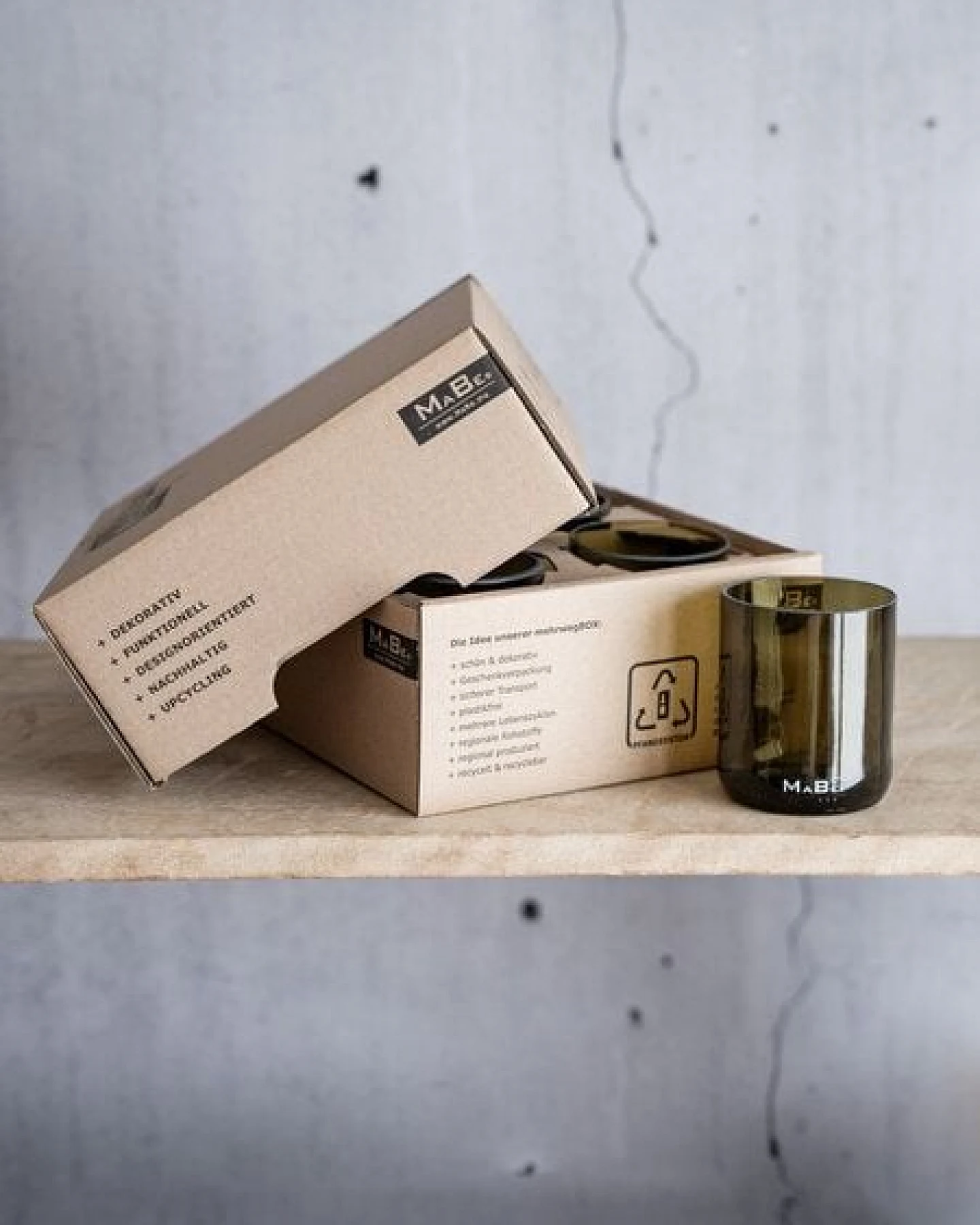 MaBe Set 4 Trink Gläser UPCYCLING - Geschenk für Hochzeit - Einzug - Geburtstag - Ostern – Ansicht 4