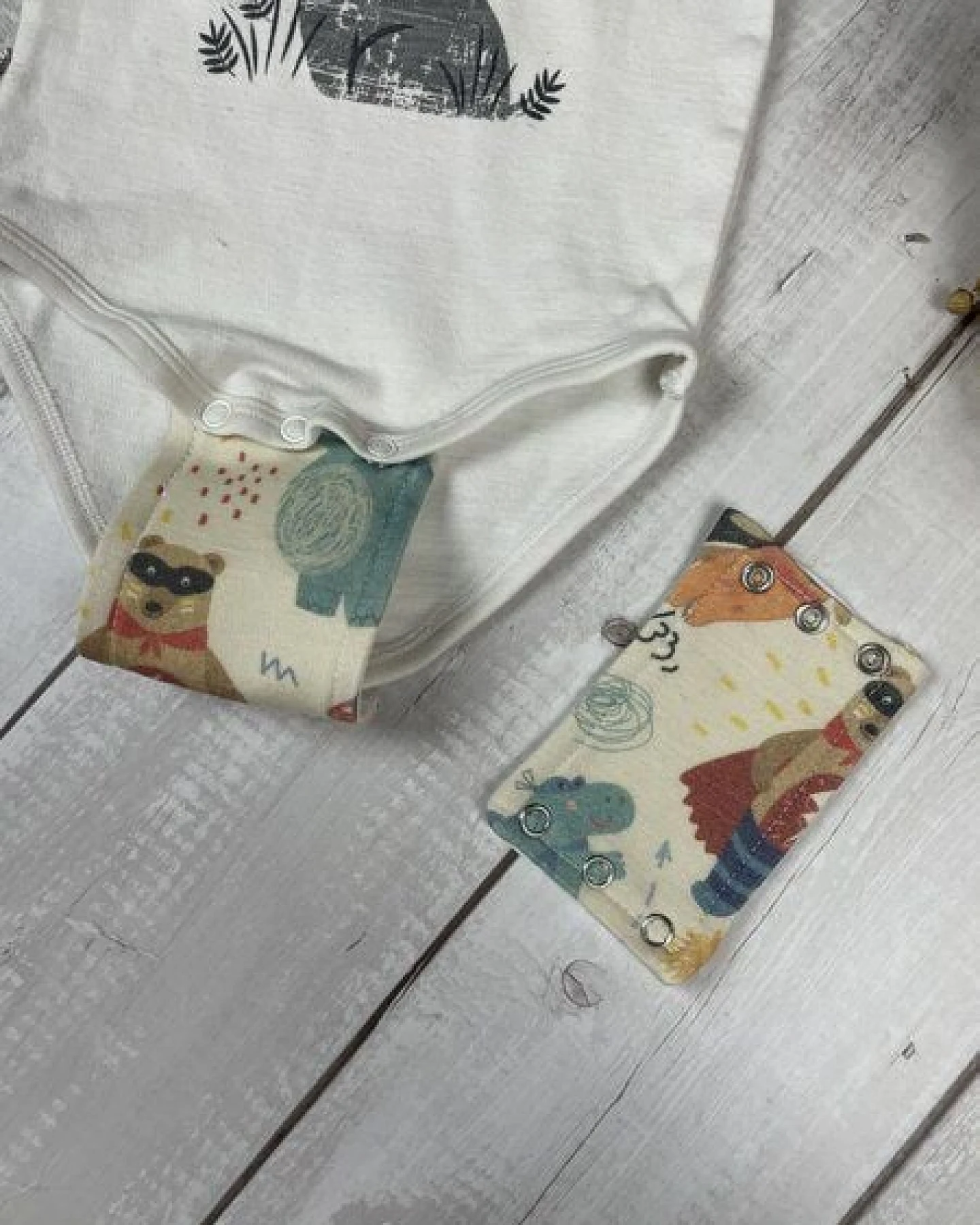 Stoffretter Baby Bodyverlängerung Wolle Seide versch. Größen- 2er Set – Ansicht 4