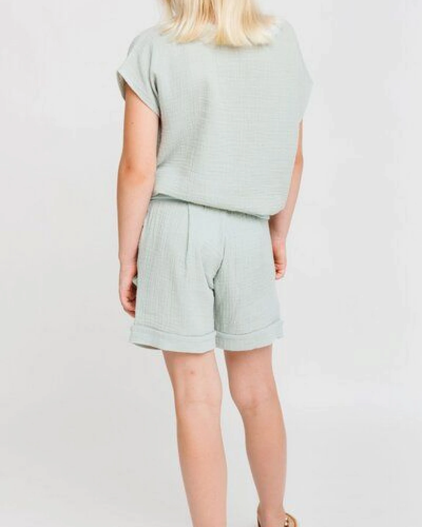 Babbily Kinder Sommer Shorts mit Komfortbund - Bio-Musselin – Ansicht 3
