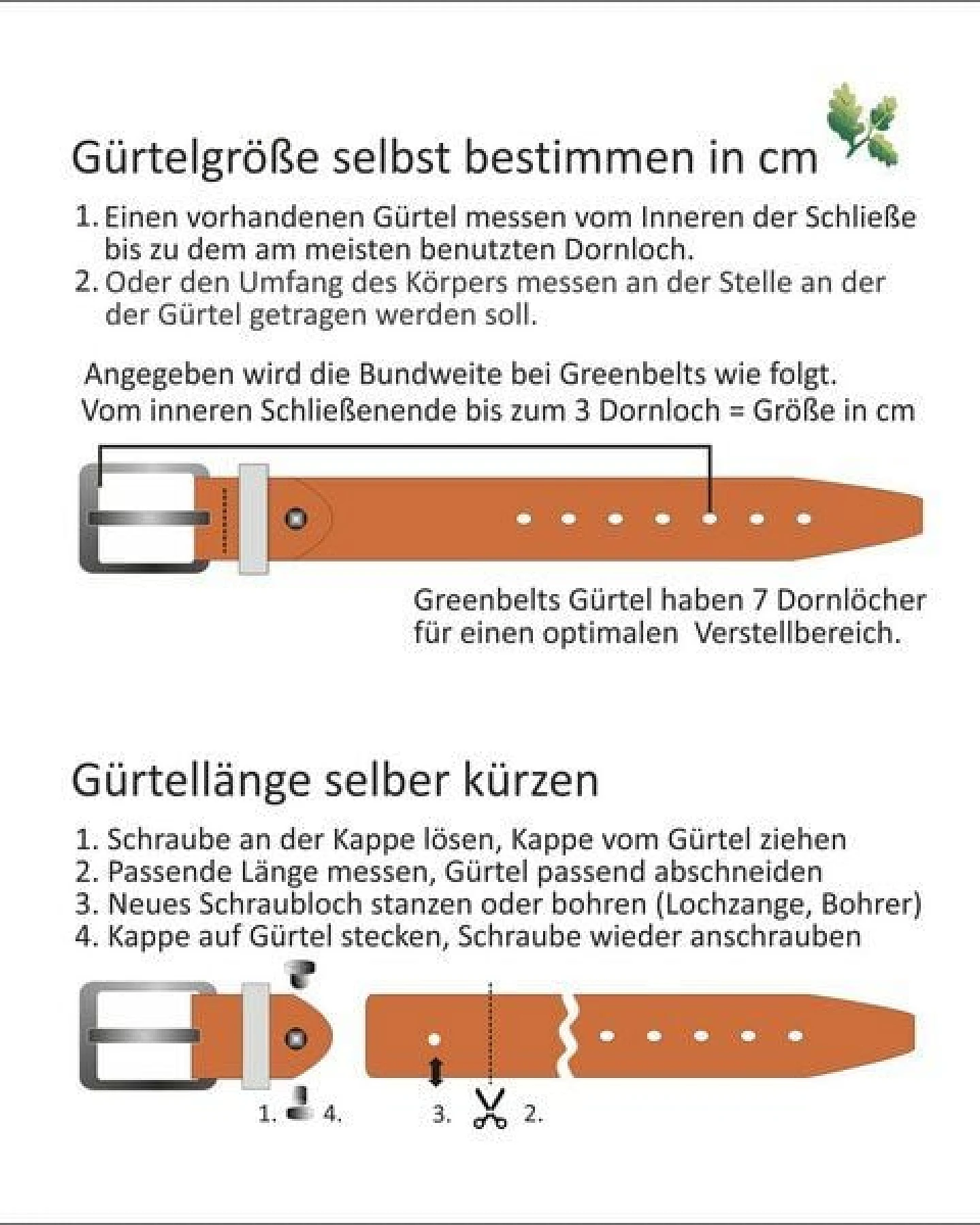 GREENBELTS Herren Ledergürtel YORK – Ansicht 4