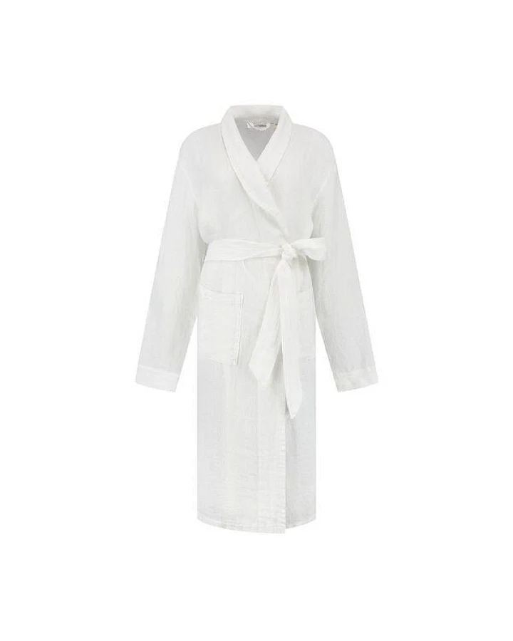 Yumeko Kimono Bademantel Gewaschenes Leinen Waffel
