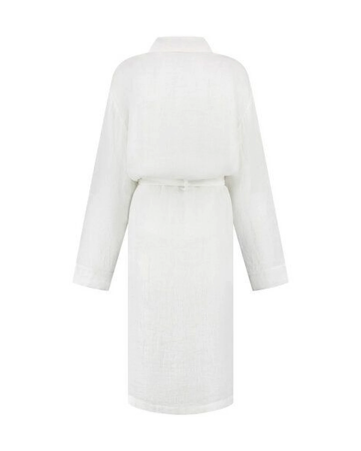 Yumeko Kimono Bademantel Gewaschenes Leinen Waffel – Ansicht 2