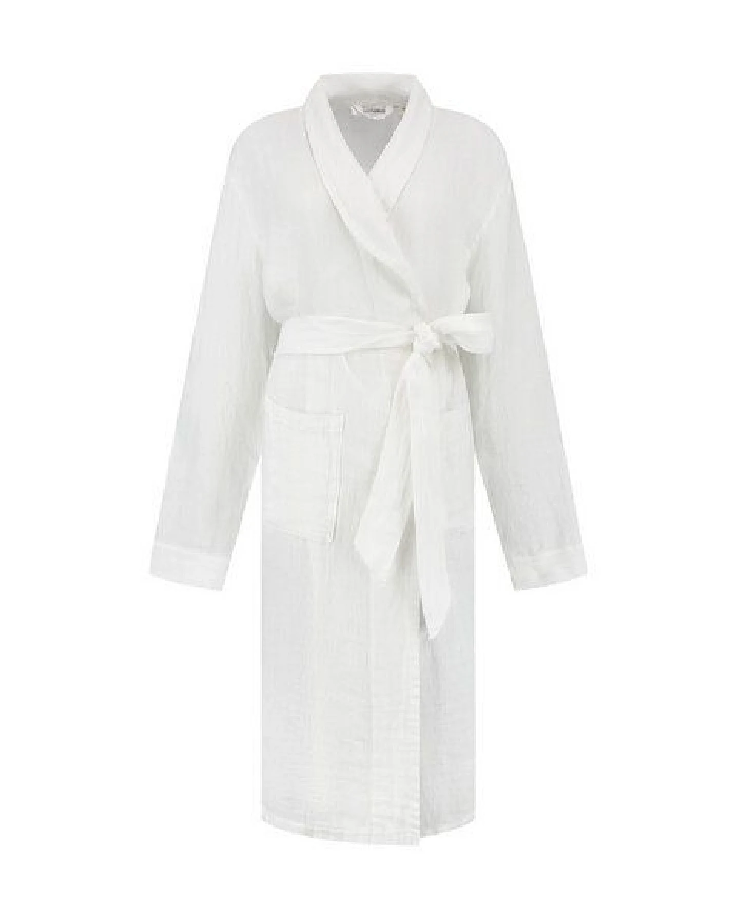 Kimono Bademantel Waffel "Yumeko" aus Gewaschenes Leinen – Ansicht 3