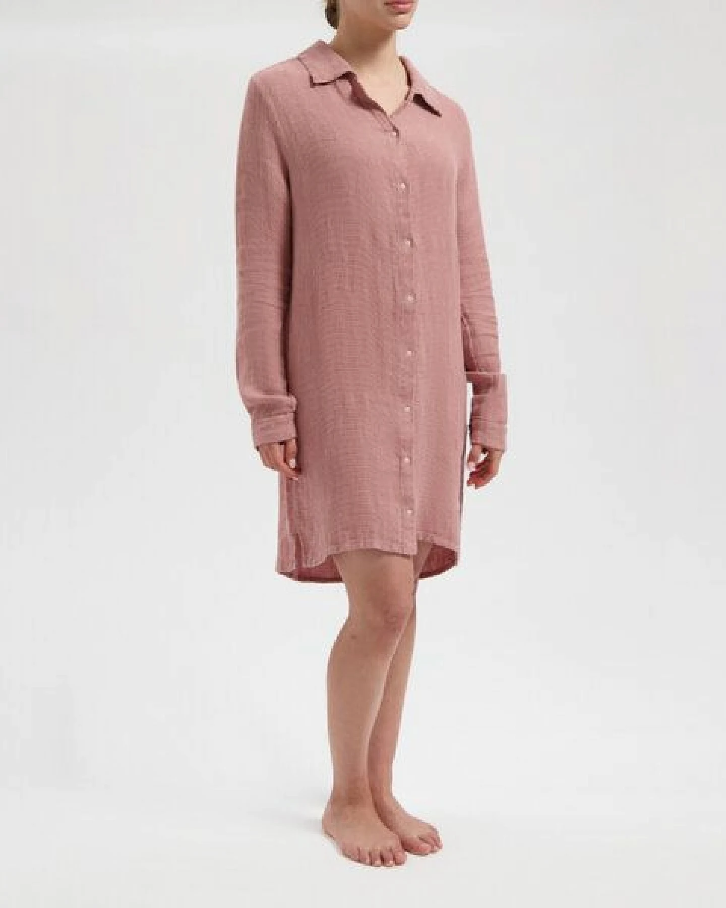 Blusenkleid Waffel "Yumeko" aus Gewaschenes Leinen – Ansicht 2